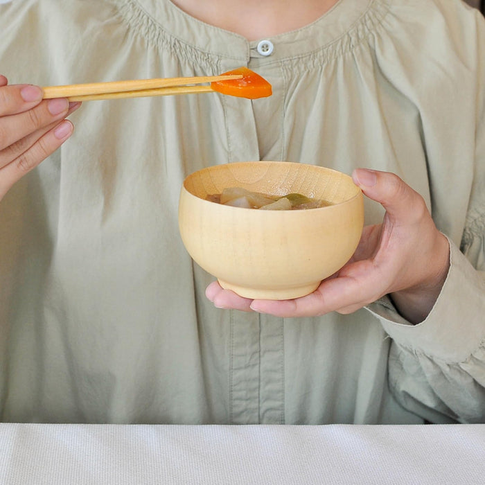Yoshiki Wooden Miso Soup Bowl 10cm Natural Eco-Friendly for Kids-Kiichin - The #1 Place for Japanese Goods in Your Hand!