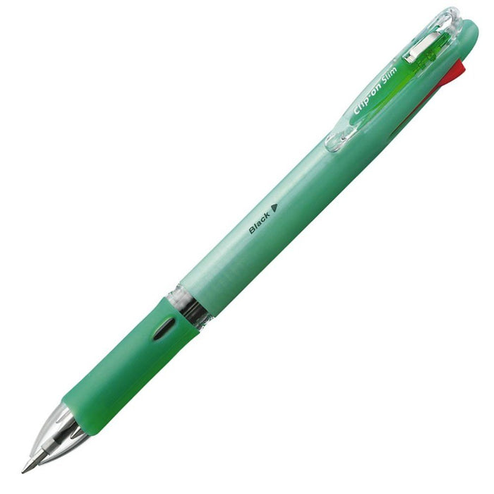 Zebra 10-Piece 4-Color Slim Clip-On Ballpoint Pen in Pastel Green B-B4A5-WG