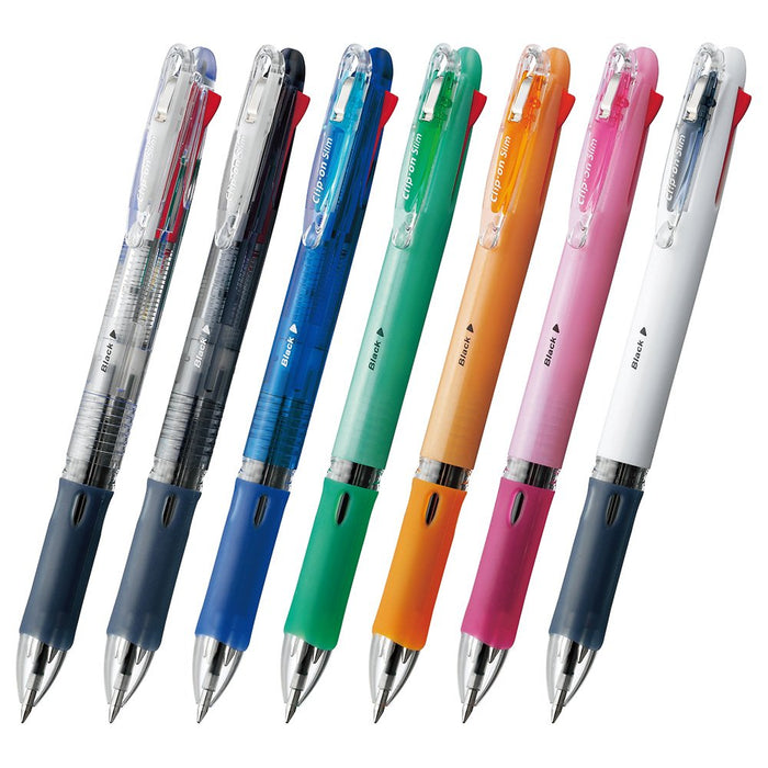 Zebra 10-Pack 4-Color Slim Clip-On Ballpoint Pens in Pastel Orange