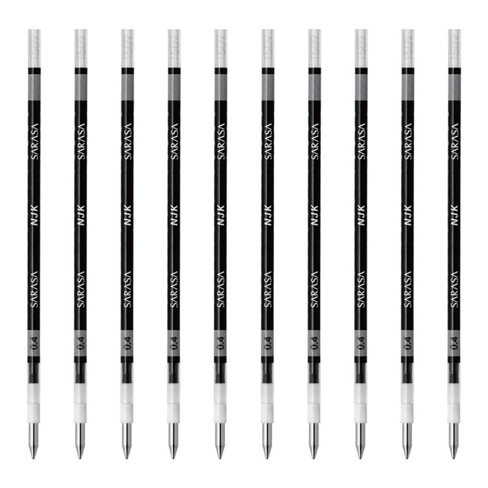 Zebra Prefeel Sarasa 0.4 Lead Ballpoint Pen Refill Black 10 Pieces Pack