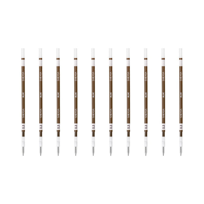 Zebra Sarasa Select Ballpoint Pen Refill 0.3mm Lead Brown 10 Pieces