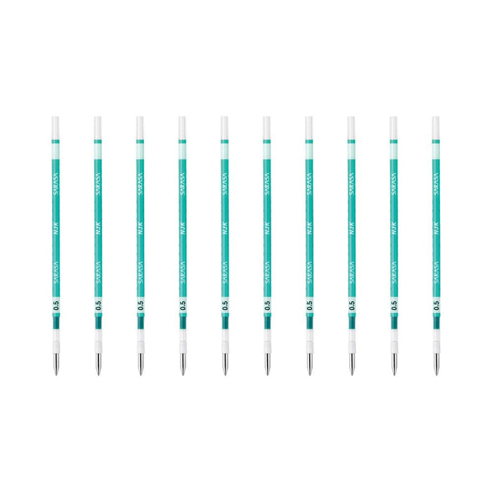 Zebra Sarasa Select Blue-Green Ballpoint Pen Refill 0.5mm Lead Pack of 10