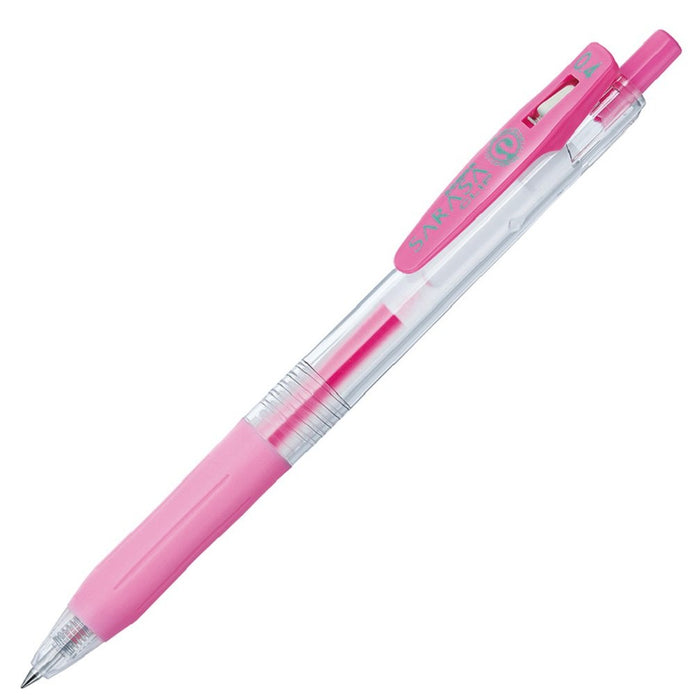 Zebra Sarasa Clip Light Pink Gel Ballpoint Pen 0.4 Pack of 10