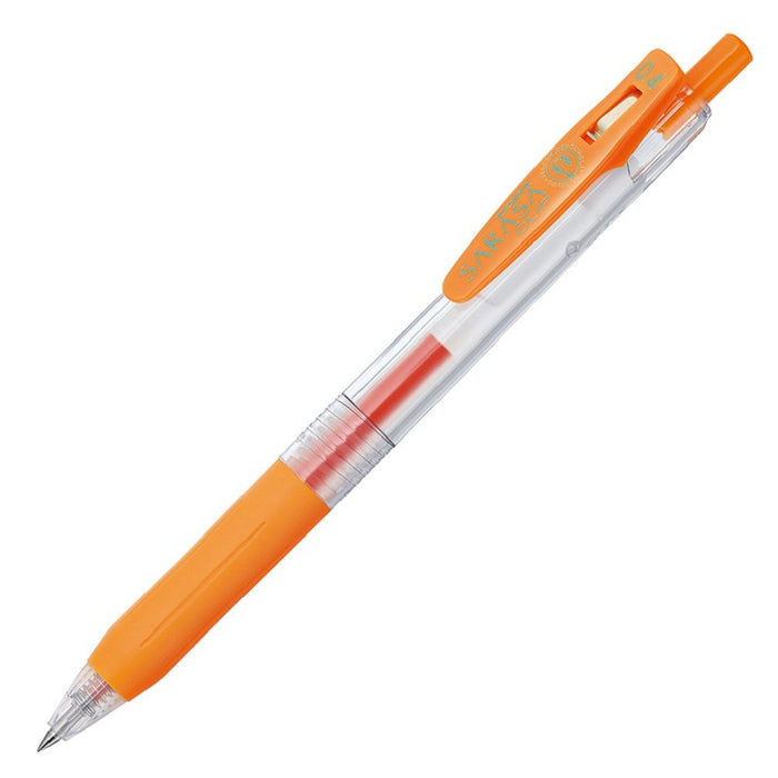 Zebra Sarasa Clip Orange Gel Ballpoint Pen 0.4 Pack of 10 B-Jjs15-Or Zebra