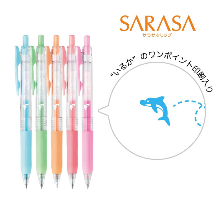 Zebra Sarasa Clip Gel Ballpoint Pen Set 0.5mm 5 Colors with Tanabata Case