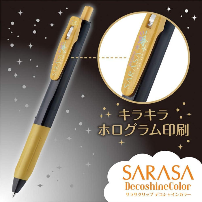 Zebra Sarasa 夾式凝膠原子筆 0.5 mm Deco Shine 10 色套裝