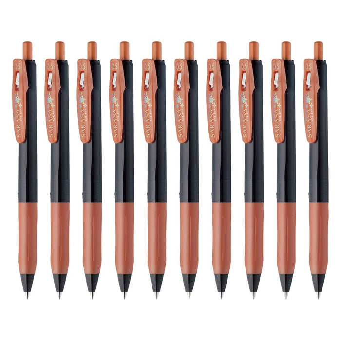 Zebra Sarasa Clip Gel Ballpoint Pen 0.5mm Copper Pack of 10