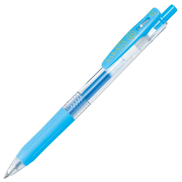 Zebra Sarasa Clip Gel Ballpoint Pen 0.7 in Light Blue Pack of 10 Pens