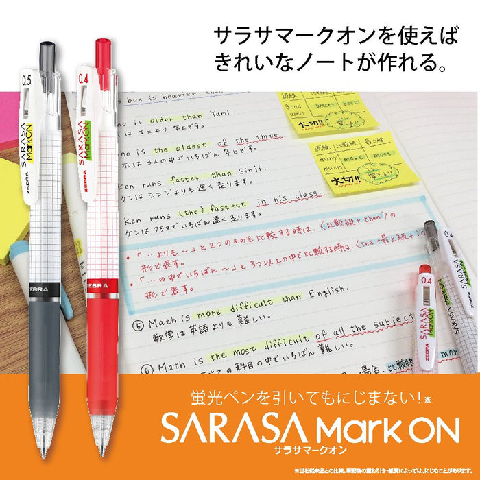 Zebra Sarasa Markon 0.5 Gel Ballpoint Pen 10 Pieces Red