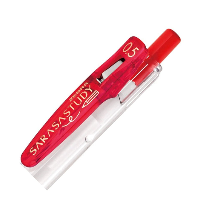 Zebra Sarasa Study Gel Ballpoint Pens 0.5mm Red Pack of 10