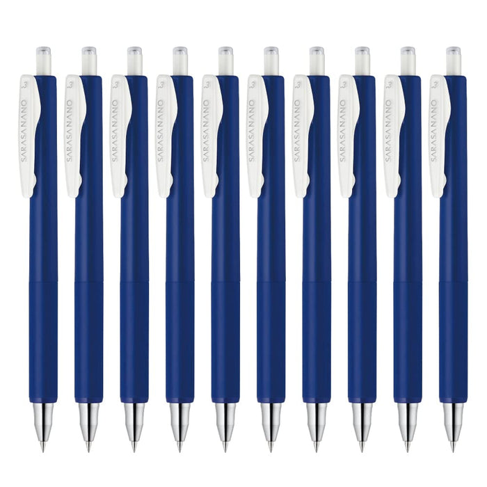 Zebra Blue Sarasanano Gel Ballpoint Pen 0.3mm 10-Pack-Kiichin - The #1 Place for Japanese Goods in Your Hand!