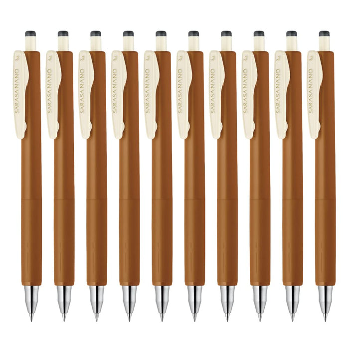 Zebra Gel Ballpoint Pens Sarasanano 0.3mm Camel Yellow Pack of 10 B-JJH72-VCY-Kiichin - The #1 Place for Japanese Goods in Your Hand!