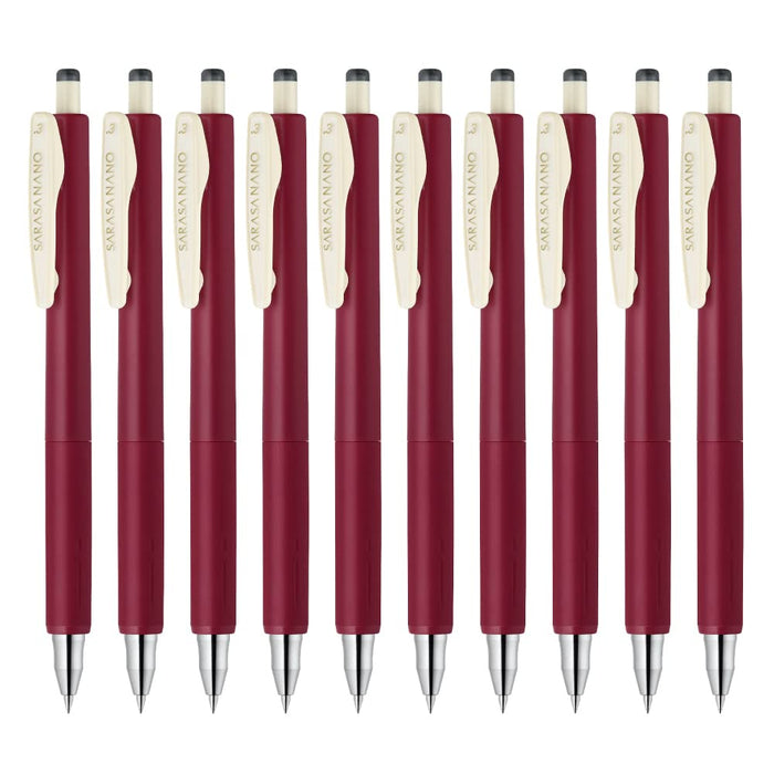 Zebra Sarasanano Gel Ballpoint Pen 0.3mm Cassis Black Pack of 10-Kiichin - The #1 Place for Japanese Goods in Your Hand!