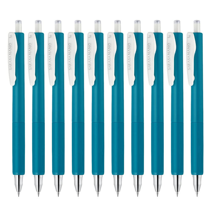 Zebra 10-Piece Sarasanano Gel Ballpoint Pen Set Night Blue 0.3mm-Kiichin - The #1 Place for Japanese Goods in Your Hand!