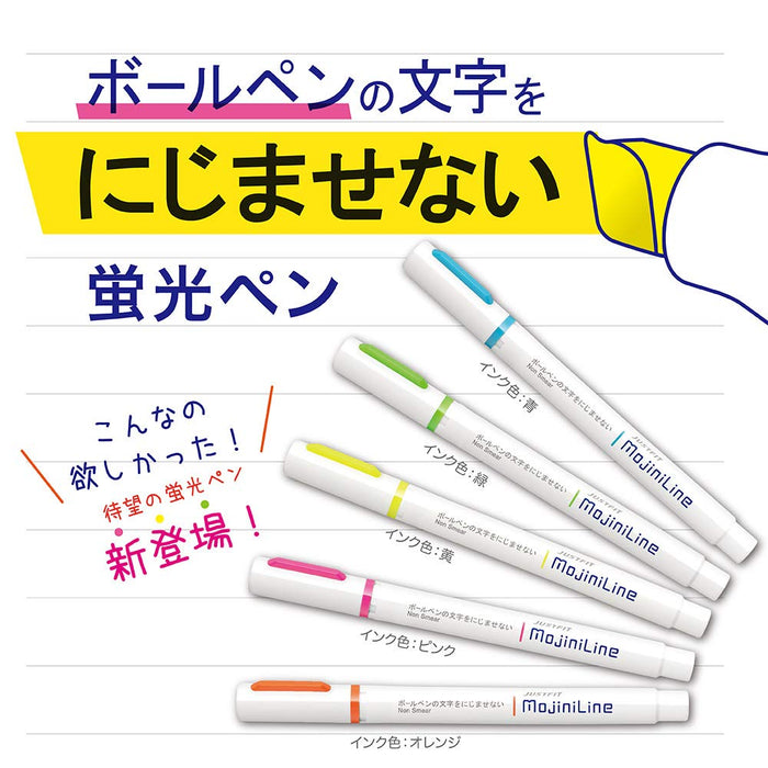 Zebra Just Fit Mojini Line 5-Color Highlighter Set Compact Size 11.6x135.1mm-Kiichin - The #1 Place for Japanese Goods in Your Hand!