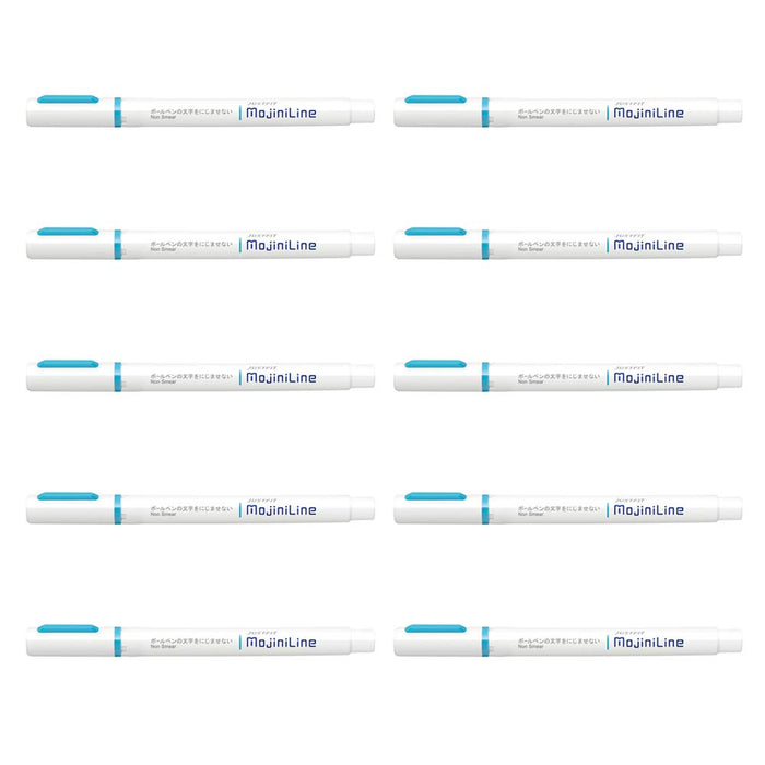 斑马蓝 Mozini 线条荧光笔套装 - 10 件 B-Wks22-Bl