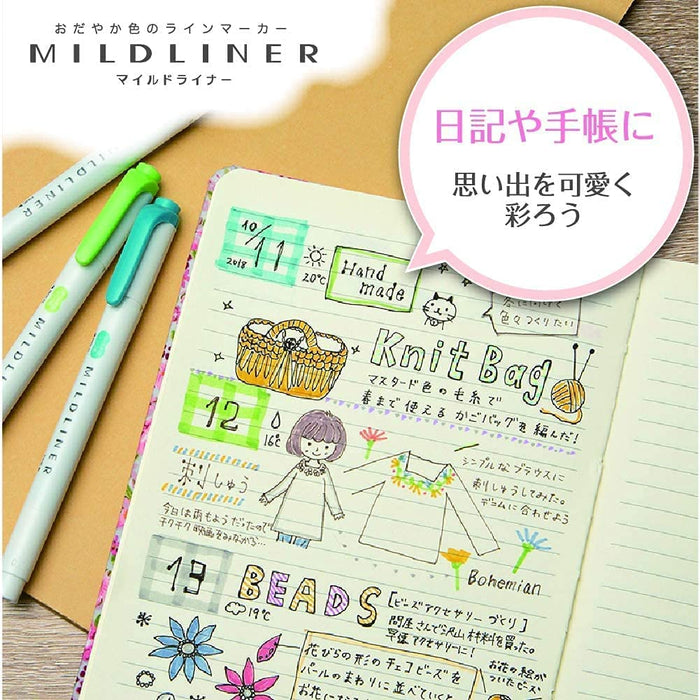 Zebra 10-Color Mild Liner Highlighter Set Animal-Themed WKT7-AS-10C