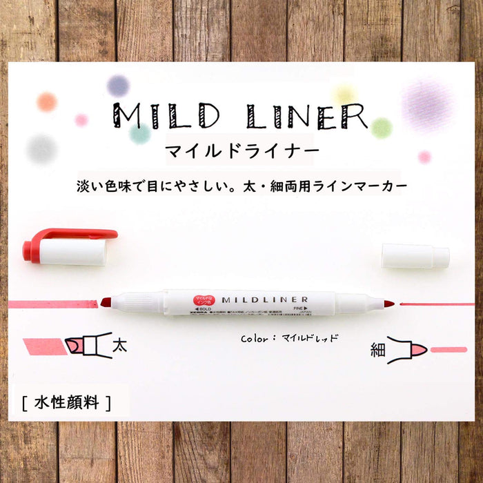 Zebra Mild Liner Highlighter Set 10 Vibrant Colors - Wkt7-10C