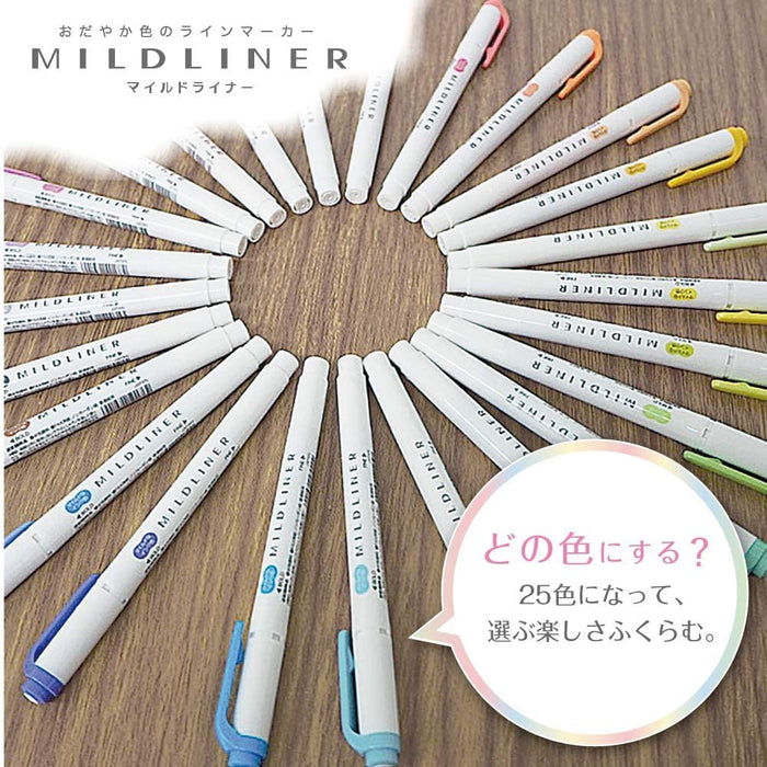 Zebra Mild Liner 5 色荧光笔套装 Ladybug B Wkt5-5C-3B