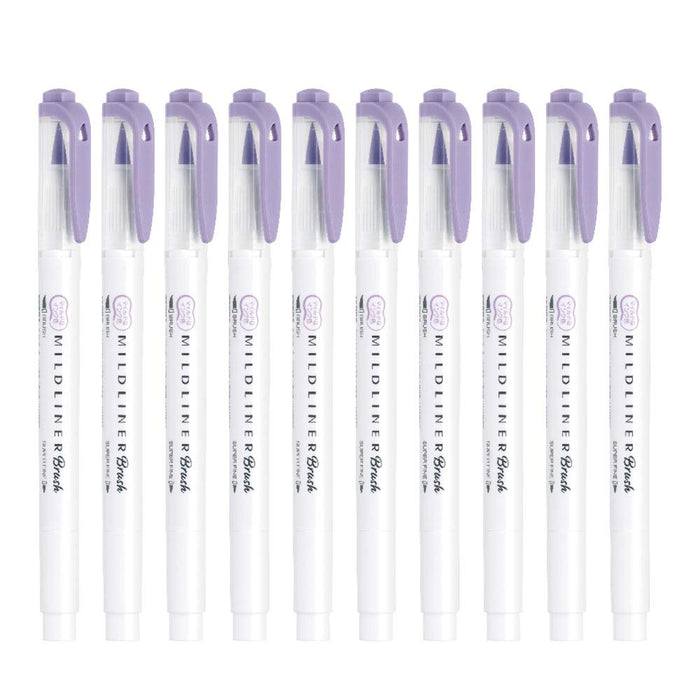 Zebra Mild Liner Highlighter Blush Violet Pack of 10 B-Wft8-Mvi-Kiichin - The #1 Place for Japanese Goods in Your Hand!