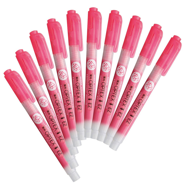 Zebra Optex 1 EZ Pink Highlighter Pack of 10 - B-WKS11-P