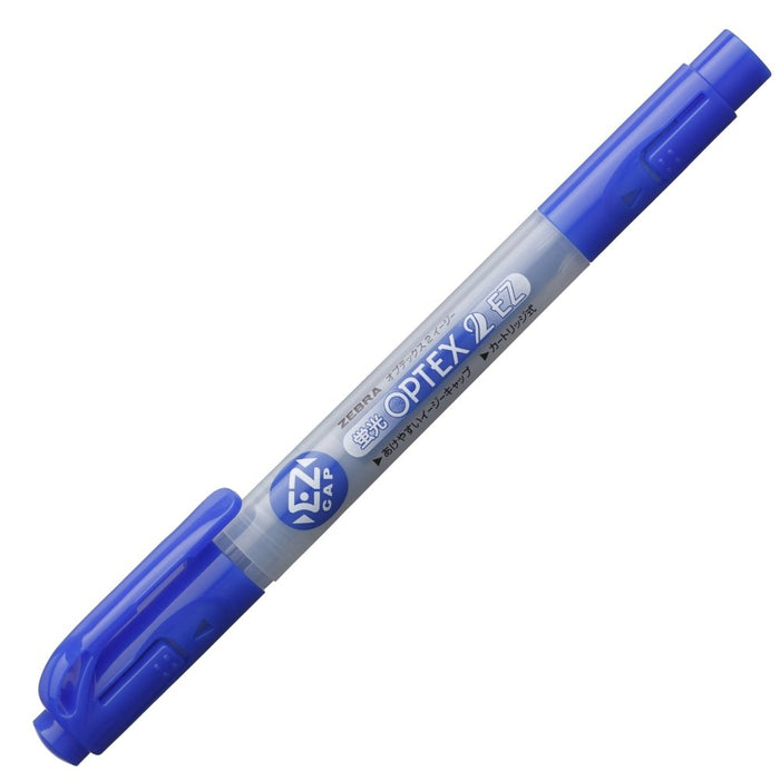 Zebra Optex 2 Ez Dark Blue Highlighter Pack 10 Pieces - B-Wkt11-Db