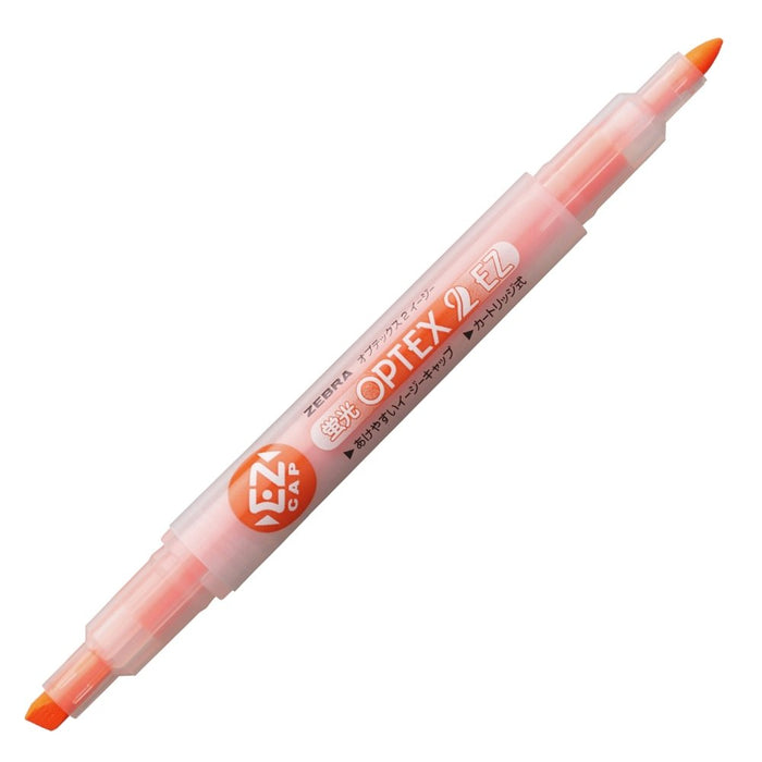 Zebra Optex 2 Ez Orange Highlighter Set - 10 Pieces B-Wkt11-Or Zebra