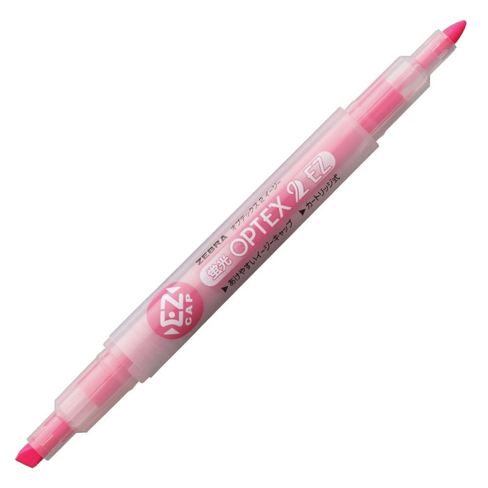 Zebra Optex 2 EZ Pink Highlighter - Set of 10 Pieces B-WKT11-P Series