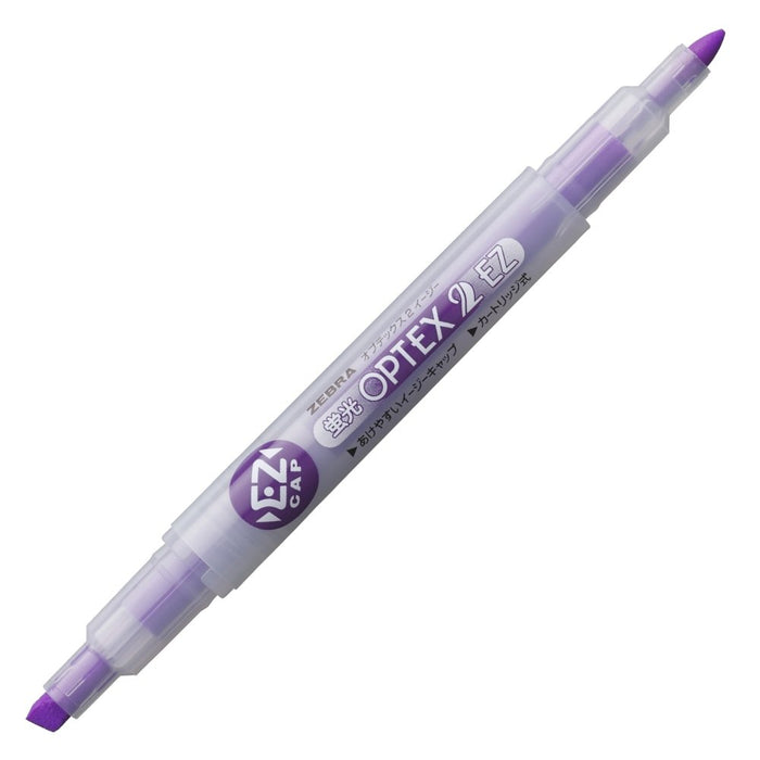 Zebra Optex 2 Ez Purple Highlighter - Pack of 10 B-Wkt11-Pu Model