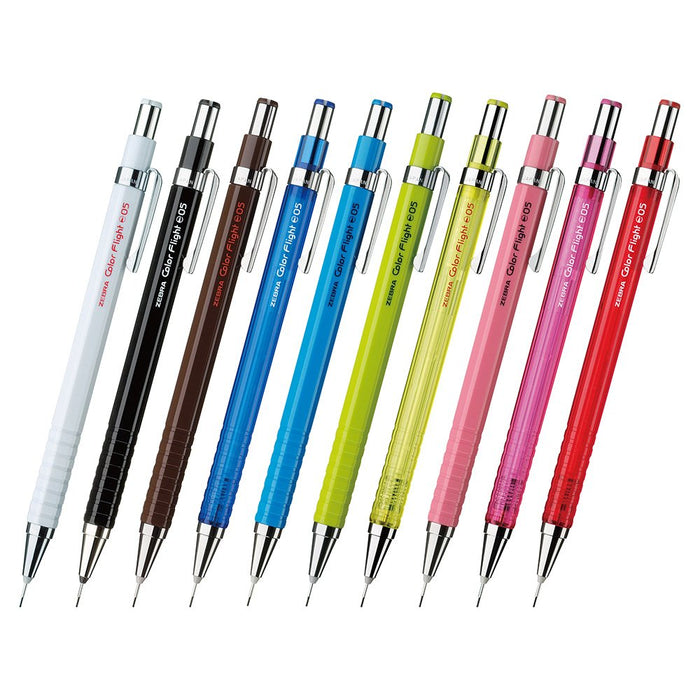 Zebra White Color Flight Mechanical Pencil 0.5 - Pack of 10 - B-Ma53-W