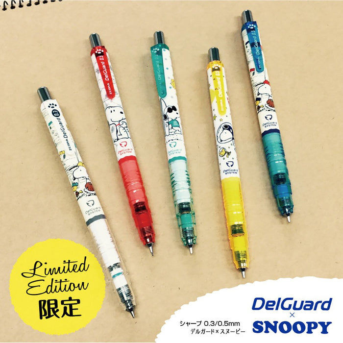 Zebra Delguard 0.5mm Limited Edition Yellow Snoopy Mechanical Pencil P-Ma89-Sn2-Y