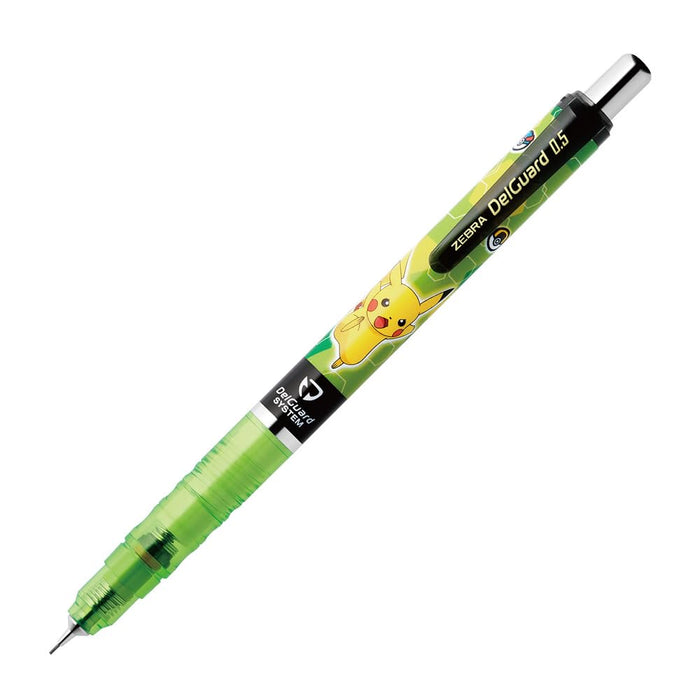 Zebra Pikachu 0.5mm Delguard Mechanical Pencil in Light Green Pokemon Edition