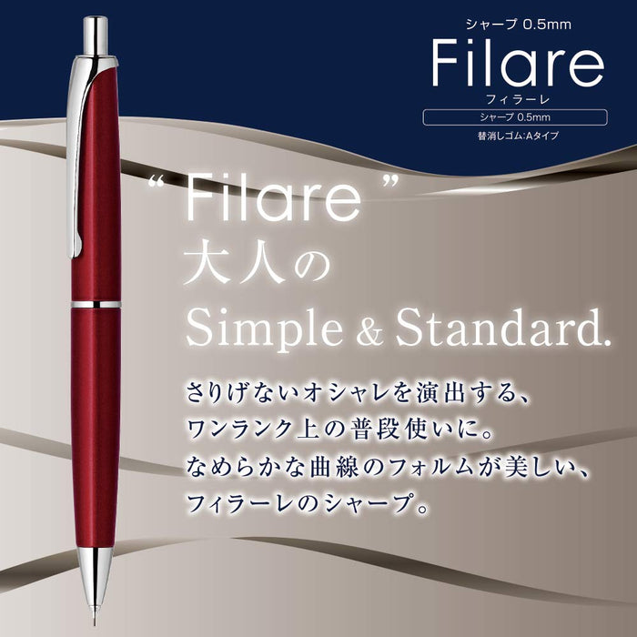 Zebra Mechanical Pencil Fillare 0.5 Premium Red P-Ma70-R Writing Tool