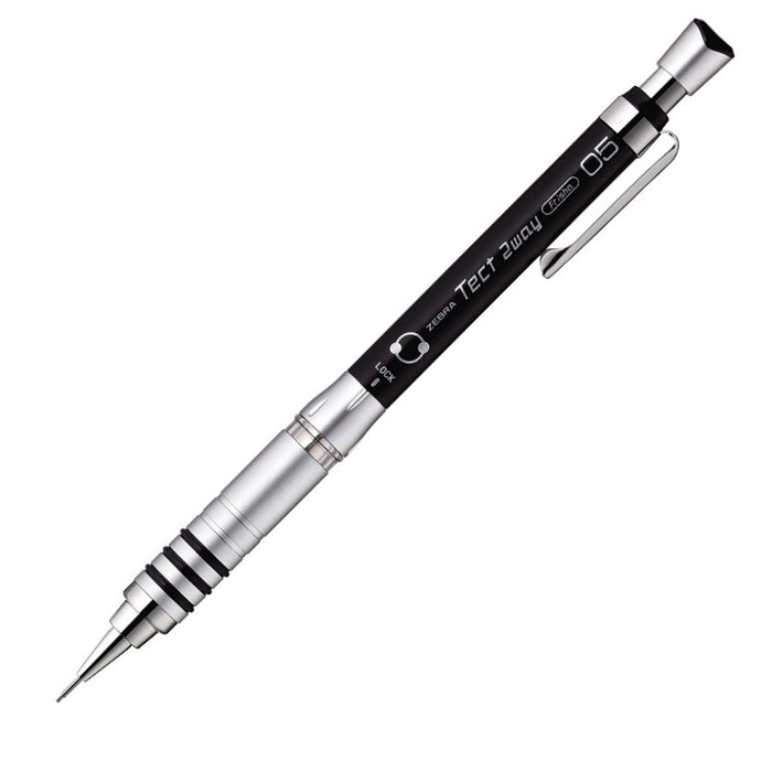 Zebra Tect Two Way 0.5 Black Mechanical Pencils B-MA41-BK - Pack of 10