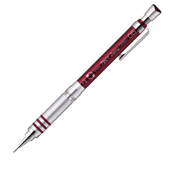 Zebra Tect Two Way 0.5 Mechanical Pencil Set Red - Pack of 10