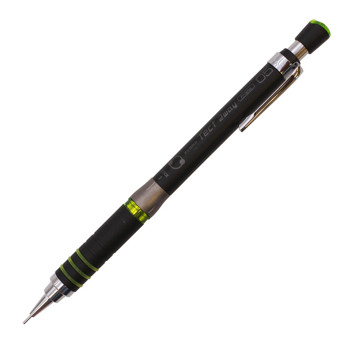 Zebra Ma41-23-Bkg Tect Two Way 0.5mm Mechanical Pencil Black and Green