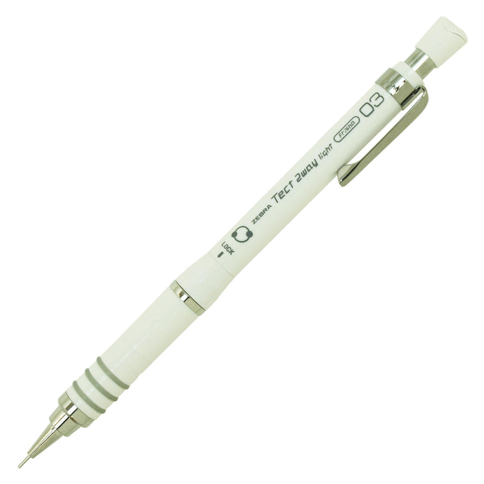 Zebra Light 0.3 White Mechanical Pencil Tect Two Way Mas42-W