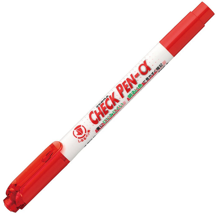 Zebra Alpha Red Memorization Check Pen B-Wyt20-R Pack of 10