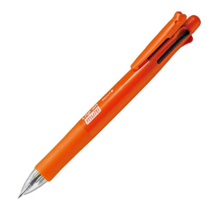 Zebra 4-Color Multi-Function Orange Pen with Sharp Clip Pack of 10