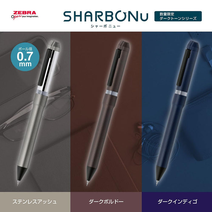 Zebra Sharbo Nu Dark Viridian 0.5mm Multi-Function Pen Dark Tone Series