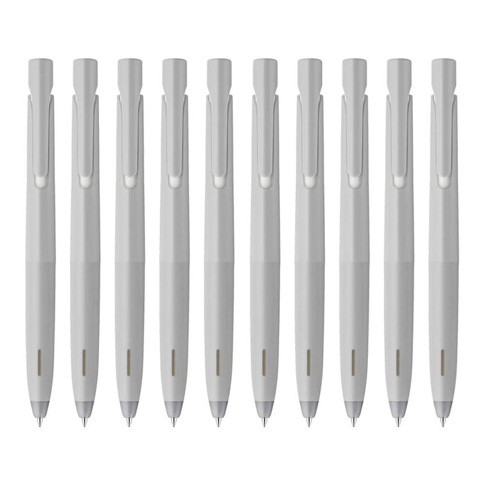 Zebra Bren 0.5 Gray Axis Black Ink - Oil-Based Ballpoint Pen Pack of 10