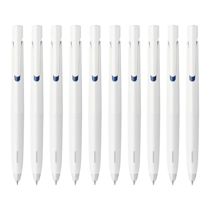 Zebra Bren Blue Ink Ballpoint Pen 0.5 White Barrel Oil-Based Pack of 10