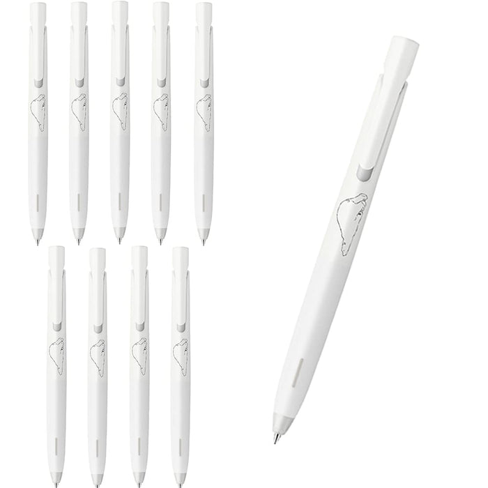 Zebra Bren 0.5mm Black Ink Ballpoint Pen Oil-Based Polar Bear Pattern 10-Pack