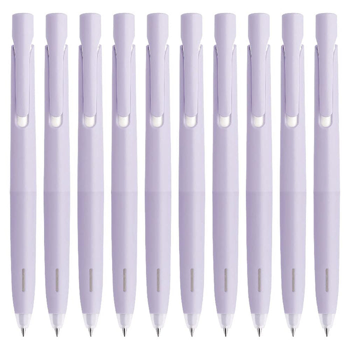 Zebra Bren Black Ink Ballpoint Pen 0.5mm Purple Barrel 10-Pack Oil-Based