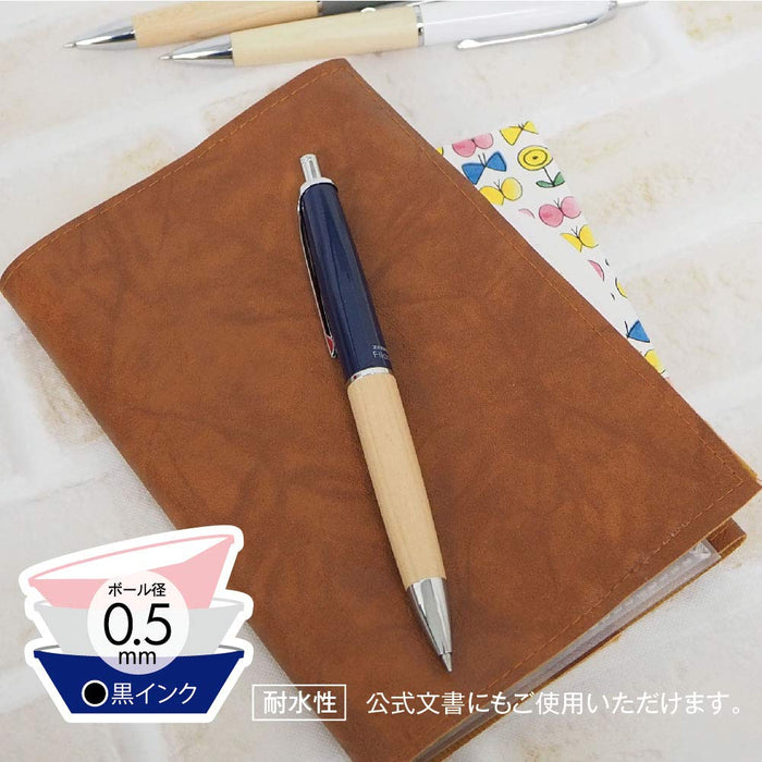 Zebra Fillare Wood Retractable Ballpoint Pen 0.5mm Limited Navy Color-Kiichin - The #1 Place for Japanese Goods in Your Hand!