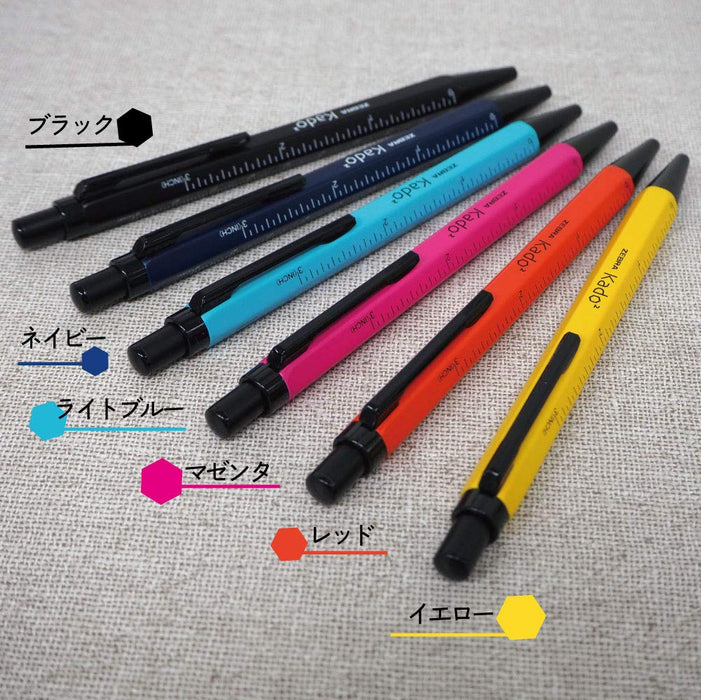 Zebra Kadokado Black Ballpoint Pen 0.7 Oil-Based - Model Ba104-Bk