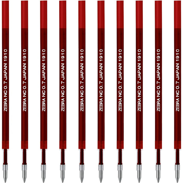 Zebra 10-Pack Red Oil-Based Ballpoint Pen Refills 0.7 Lead - B-RNC7-R