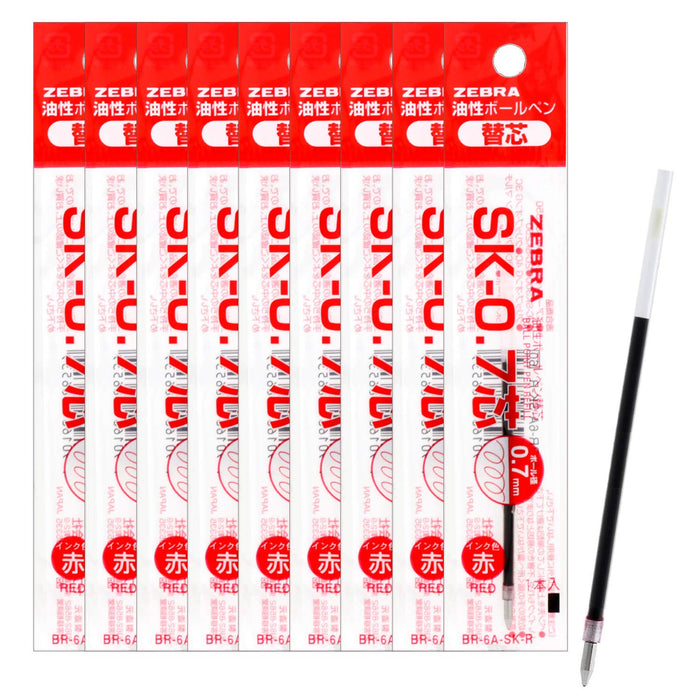 Zebra 10-Pack Red Oil-Based Ballpoint Pen Refill Clip-On SK-0.7 Lead B-BR-6A-SK