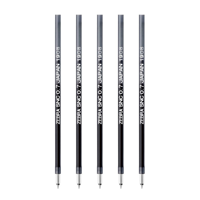 Zebra Multicolor Multifunctional Oil-Based Ballpoint Pen Refill 0.7 Lead Black 5 Pieces