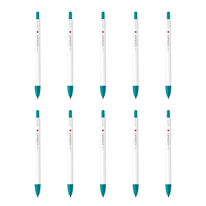 Zebra Clickart Blue Green Water-Based Pen Pack of 10 B-Wyss22-Bg